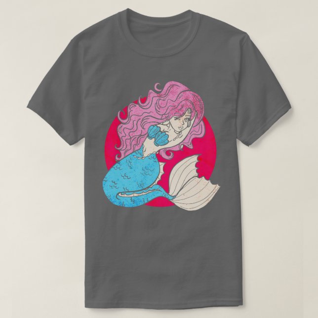 Cute Rosa Sjöjungfru T Shirt (Design framsida)