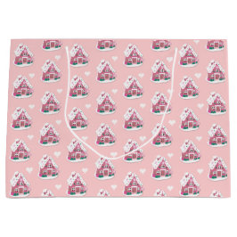 Cute Rosa Snowy Gingerbröd House