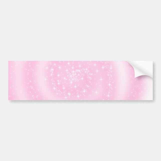 Cute Rosa Sparkly Starry Spiral Bildekal (Framsidan)