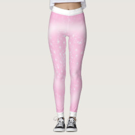 Cute Rosa Sparkly Starry Spiral Leggings