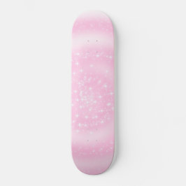 Cute Rosa Sparkly Starry Spiral Mini Skateboard Bräda 18,5 Cm