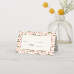 Cute  Rosa Springtime-Blommigt Placeringskort