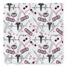 Cute Rosa Stethoscope Nurse| Doktor EKG Mönster