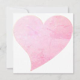 Cute rosa, stort hjärtminimalistkort Alla hjärtans