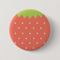 Cute Rosa Strawberry Button