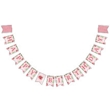 Cute Rosa Strawberry Grattis på födelsedagen