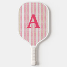 Cute Rosa Stripe Pickleball Paddle