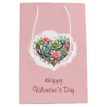 Cute Rosa Succult Heart Valentines day