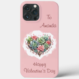 Cute Rosa Succult Heart Valentines day