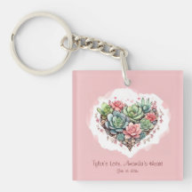 Cute Rosa Succult Heart Valentines day