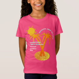 Cute Rosa Summer Vacation Family Reunion Girls T Shirt