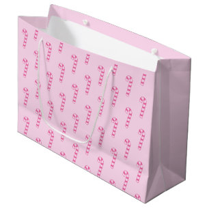 Cute Rosa Sweet Polkagrisars Large Gift Bag