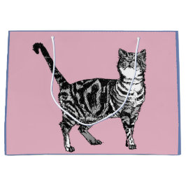 Cute Rosa Tabby katt Cats Art Gift Bag