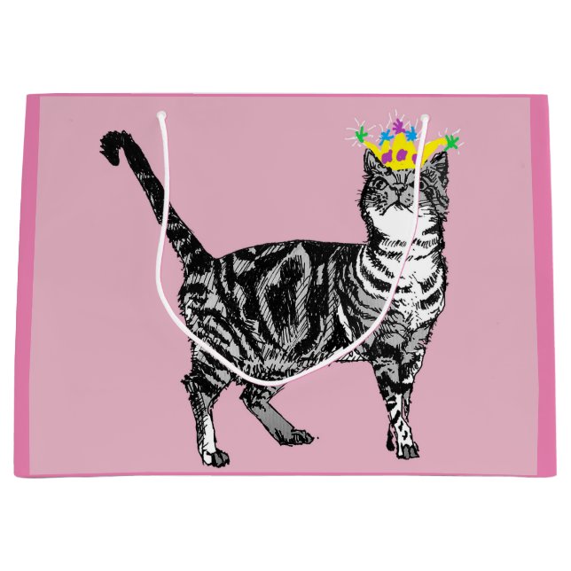 Cute Rosa Tabby katt Cats Art Gift Bag (Framsidan)