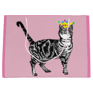 Cute Rosa Tabby katt Cats Art Gift-block