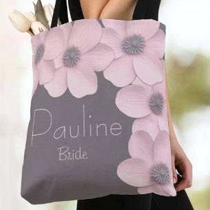 Cute Rosa-Taupe Poppies Brides Tygkasse