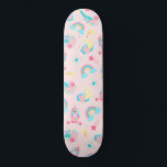 Cute Rosa Teal Unicorn Rainbow Blommigt Stars Mini Skateboard Bräda 18,5 Cm<br><div class="desc">Det här söta och magiska mönster är perfekt för den roligt-andliga och trendig kvinnan eller flickan. Den innehåller handritade illustrationer av unicorns, blommor med löv, regnbåge och skjutstjärnor ovanpå en enkel rosa. Temat färg är utformat för bäckenbottenskydd, rosa, rosa, grönt, blått periwinkle, lila, gult och orange. Det är en sjudande,...</div>