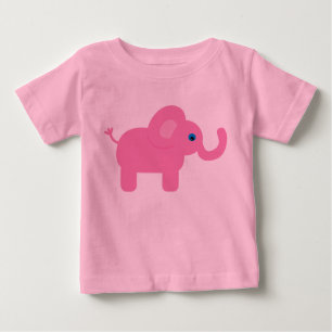 Cute Rosa Tecknad Baby Elephant Tröja