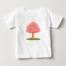 "Cute Rosa Träd Illustration - Vattenfärgstyp A