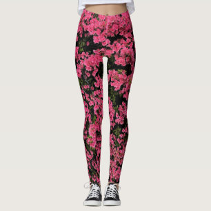 Cute Rosa Träd Photo Mönster Girly Leggings