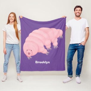 Cute rosa trade vatten björn tecknad fleecefilt