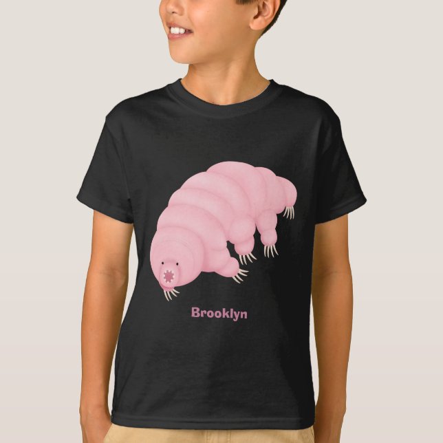Cute rosa trade vatten björn tecknad t shirt (Framsida)