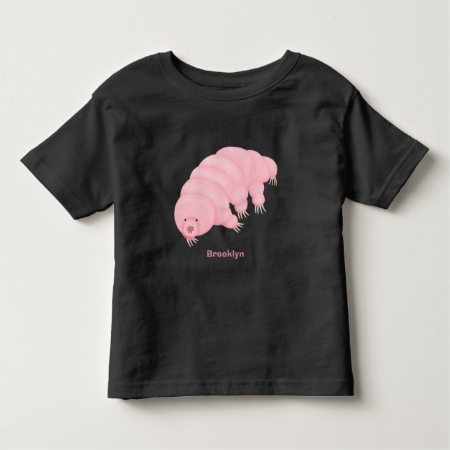 Cute rosa trade vatten björn tecknad t shirt (Framsida)