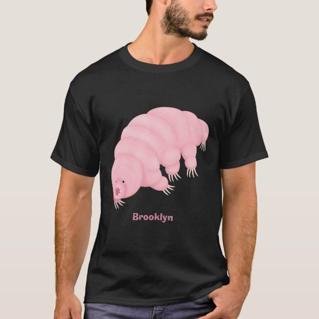 Cute rosa trade vatten björn tecknad t shirt (Framsida)