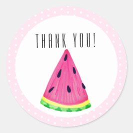 Cute Rosa Tropical Watermelon Tack Runt Klistermärke