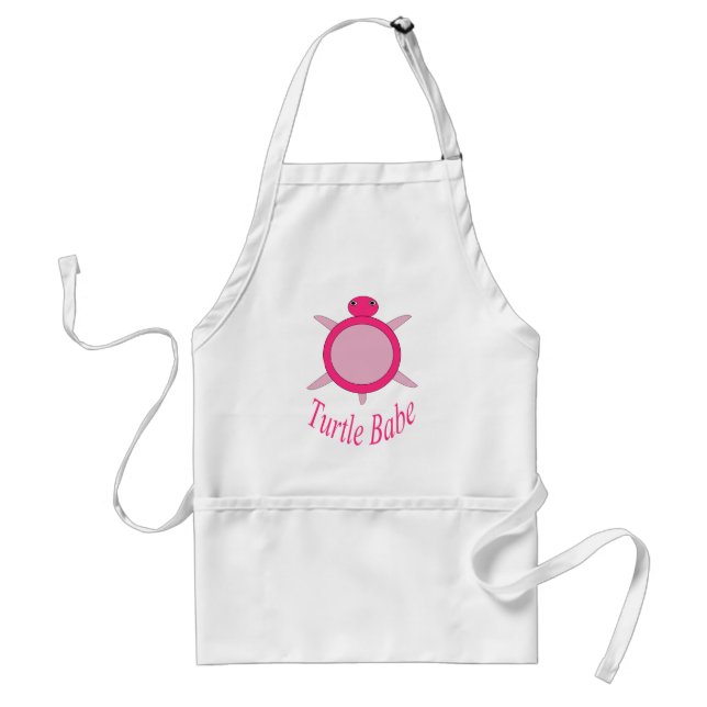 Cute Rosa Turtle Babe Cooking Apron Förkläde (Framsidan)