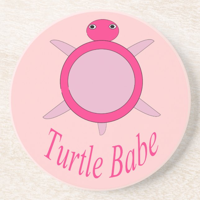 Cute Rosa Turtle Babe Underlägg (Framsidan)