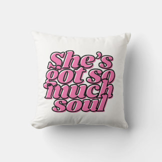 Cute Rosa Typography Dekorativ kudde för hennes