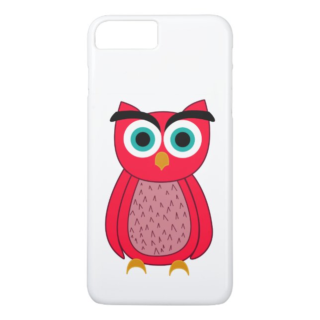 Cute Rosa Uggla Case-Mate iPhone Skal (Baksida)