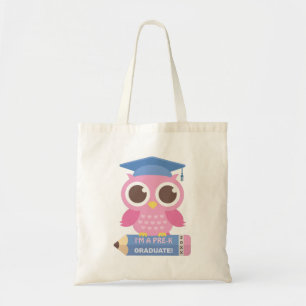 Cute Rosa Uggla på penna, före K Student Tygkasse