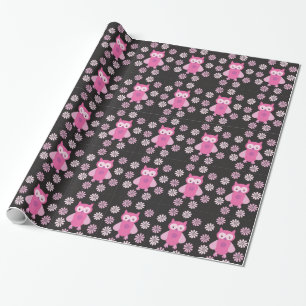 Cute rosa uggla presentpapper