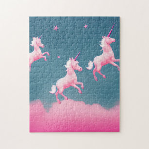 Cute Rosa Unicorn Dreams Pussel