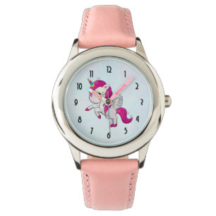 Cute Rosa Unicorn med Vingar Armbandsur