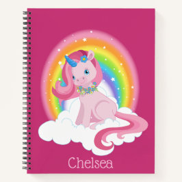 Cute Rosa Unicorn och Rainbow Personlig