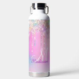 Cute Rosa Unicorn Rainbow Glitter Drives monogram