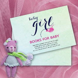 Cute rosa val Sea Bokar for Baby Shower Tilläggskort