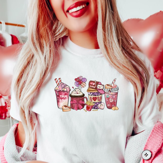 Cute Rosa Valentine Trets T Shirt (Skapare uppladdad)
