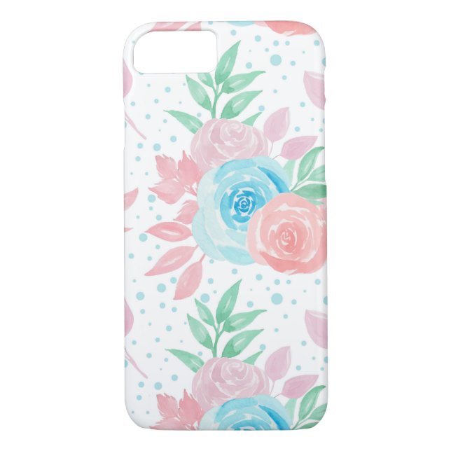 Cute Rosa Vår blommor Case-Mate iPhone Skal (Baksida)