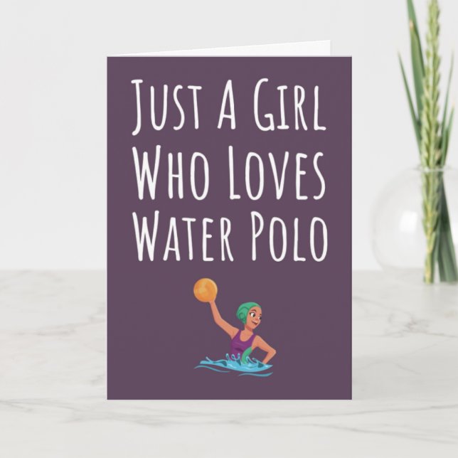 Cute Rosa Vatten Polo-kort för Flicka Kort (Framsida)
