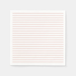 Cute  rosa, vitt vågrät rand modern pappersservett