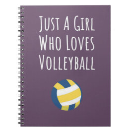 Cute Rosa Volleyball Gifts Girls Girly Player Anteckningsbok