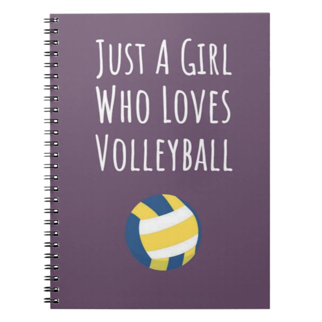 Cute Rosa Volleyball Gifts Girls Girly Player Anteckningsbok (Framsidan)