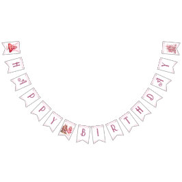 Cute rosa water color girly castle fairy princess vimplar