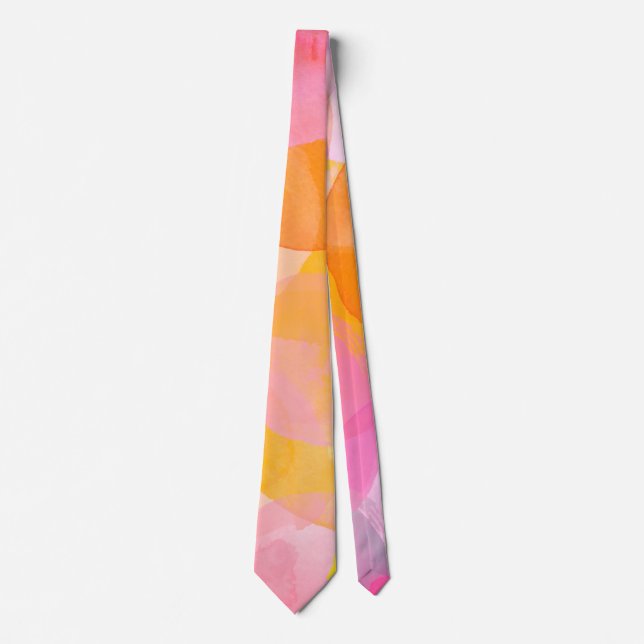 Cute Rosa Watercolor Abstrakt Mönster Slips (Framsida)