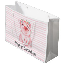 Cute Rosa Watercolor Gris Birthday