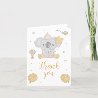 Cute Rosa Watercolor Koala Bear Birthday Tack